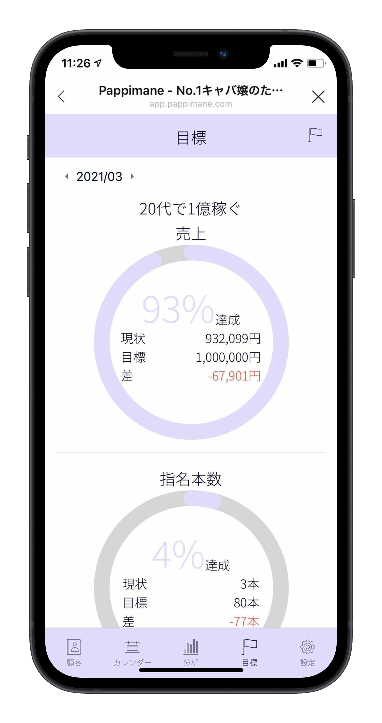 目標画面スクリーンショット
